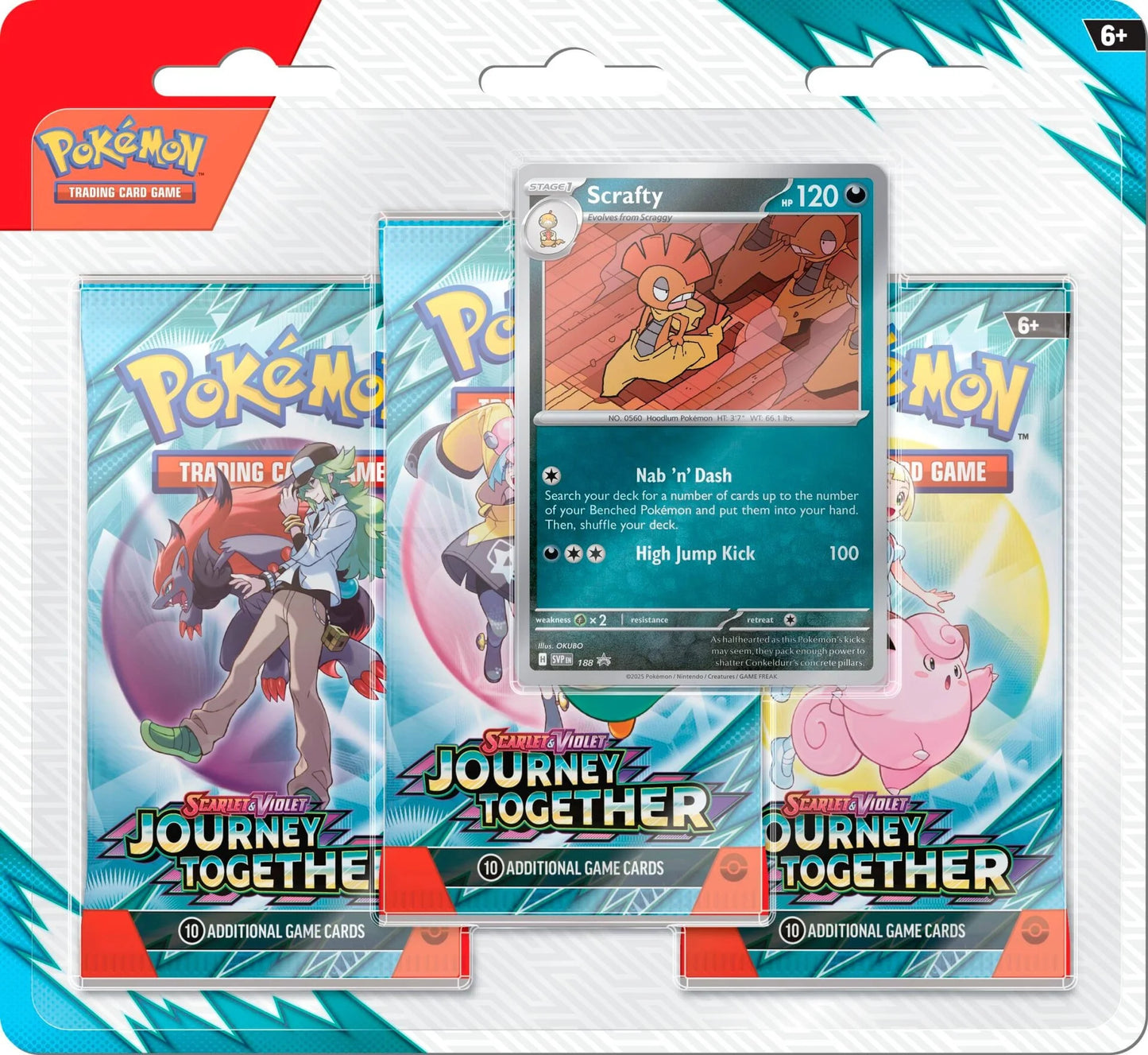 Pokemon Scarlet & Violet - Journey Together 3 Pack Blister - Scrafty