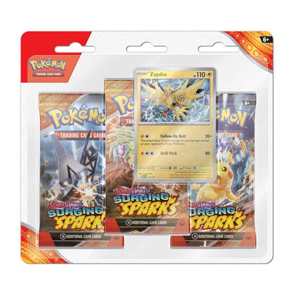 Pokemon Scarlet & Violet - Surging Sparks 3 Booster Packs & Zapdos Promo Card