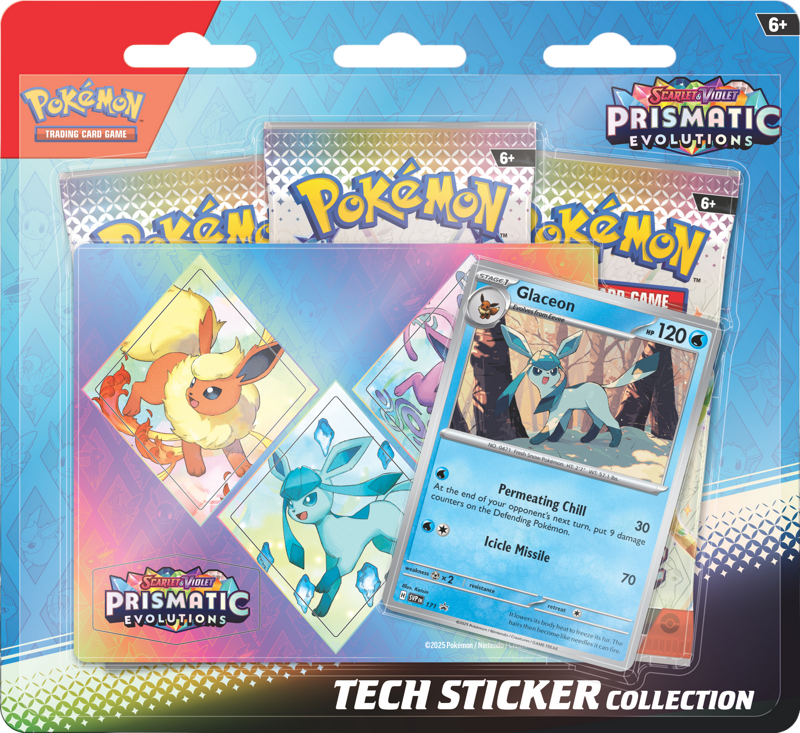 Pokemon Scarlet & Violet - Prismatic Evolutions: Tech Sticker Collection  - Glaceon