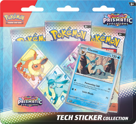 Pokemon Scarlet & Violet - Prismatic Evolutions: Tech Sticker Collection  - Glaceon